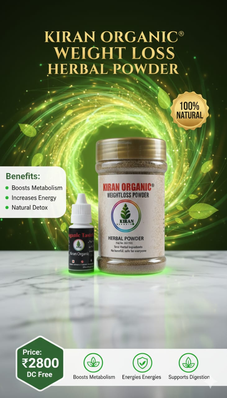 Kiran Organic Herbal Weight Loss Powder Combo (with Organic Taste Booster)