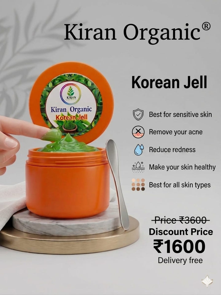 Kiran Organic Korean Jell – Soothing Acne Repair & Hydration Gel