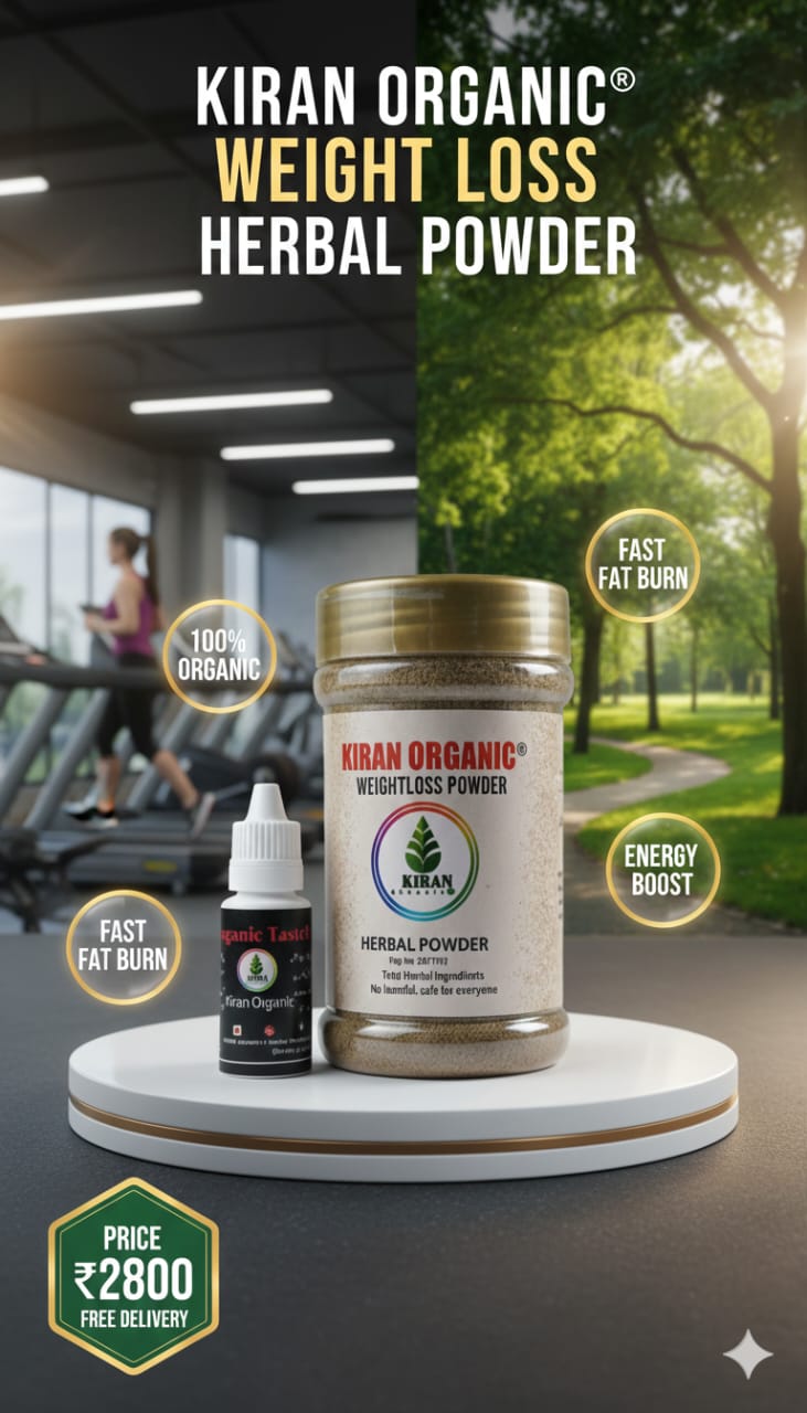 Kiran Organic Herbal Weight Loss Powder Combo (with Organic Taste Booster)
