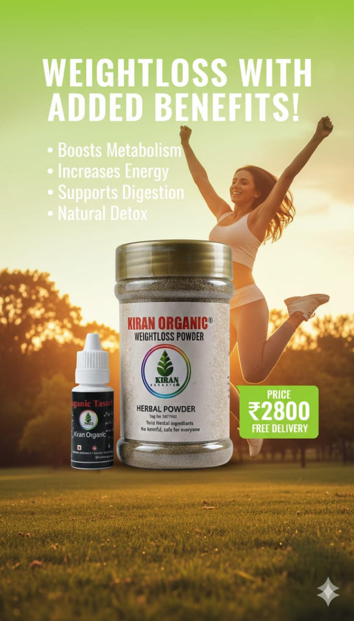 Kiran Organic Herbal Weight Loss Powder Combo (with Organic Taste Booster)
