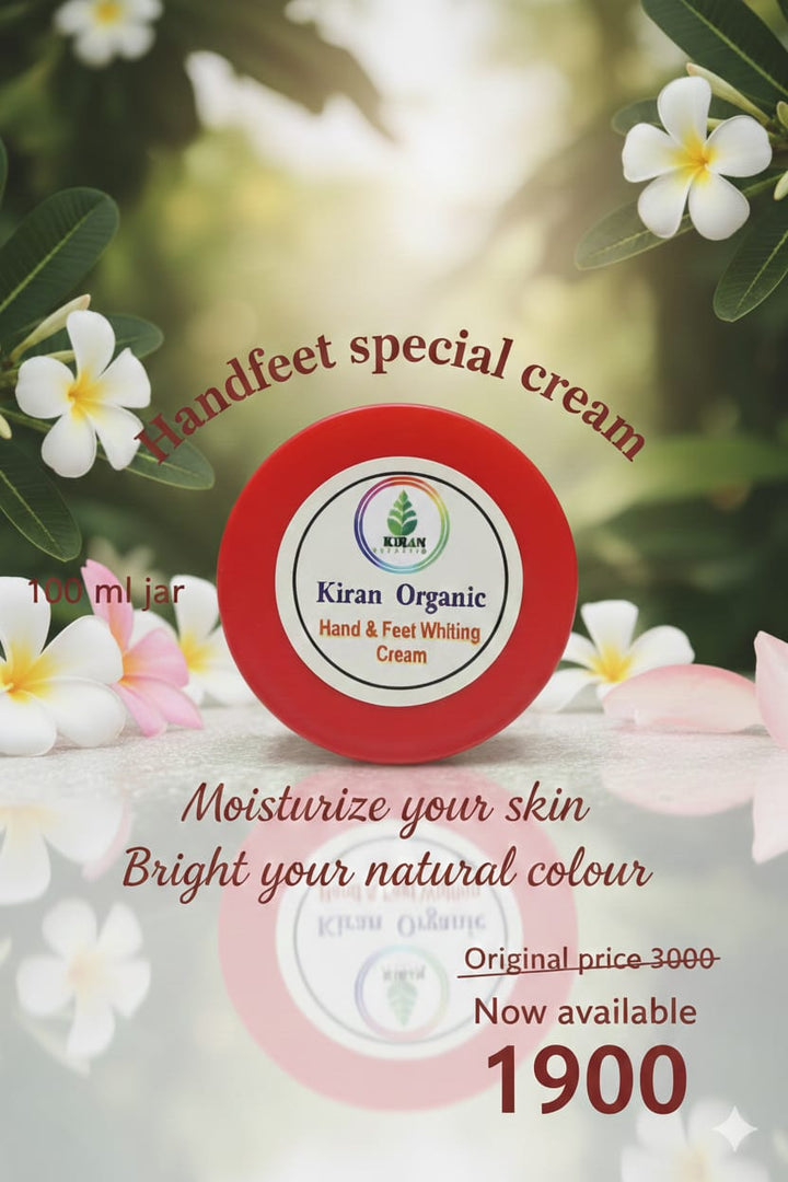 Kiran Organic Pure Herbal Hand & Feet Whitening Cream