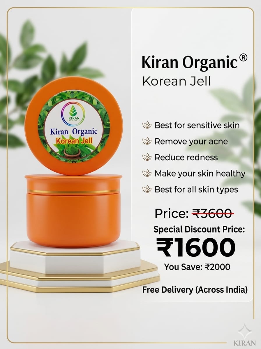 Kiran Organic Korean Jell – Soothing Acne Repair & Hydration Gel